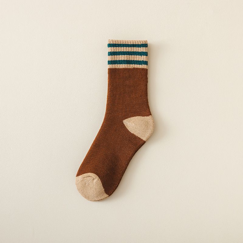 Retro Splash Everyday Fun Socks - ColorJoy Striped Comfort Socks. Step into color and confidence with these youthful VibeStripe Color Pop Crew Socks