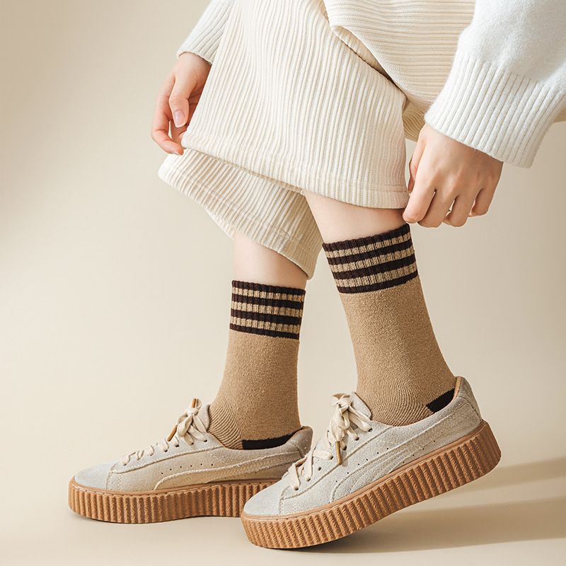 Retro Splash Everyday Fun Socks - ColorJoy Striped Comfort Socks. Step into color and confidence with these youthful VibeStripe Color Pop Crew Socks