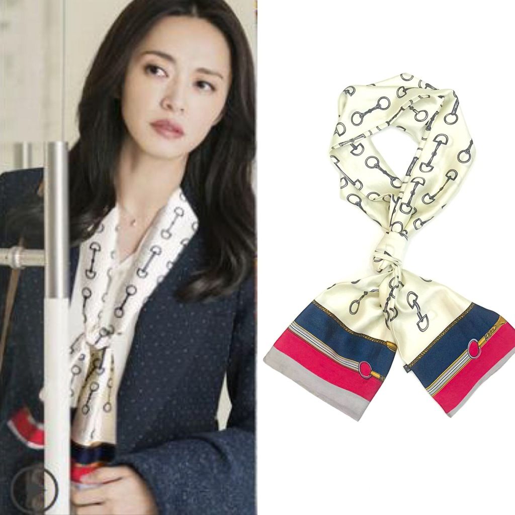 Korean Style 90cm Silk Square Scarf for Women – a versatile spring and autumn accessory worn as a neck scarf, hairband, or stylish hair tie to instantly elevate everyday fashion looks Style up!
