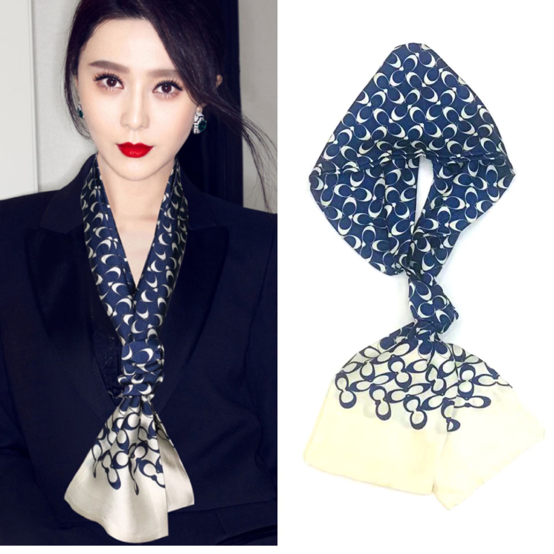 Korean Style 90cm Silk Square Scarf for Women – a versatile spring and autumn accessory worn as a neck scarf, hairband, or stylish hair tie to instantly elevate everyday fashion looks Style up!