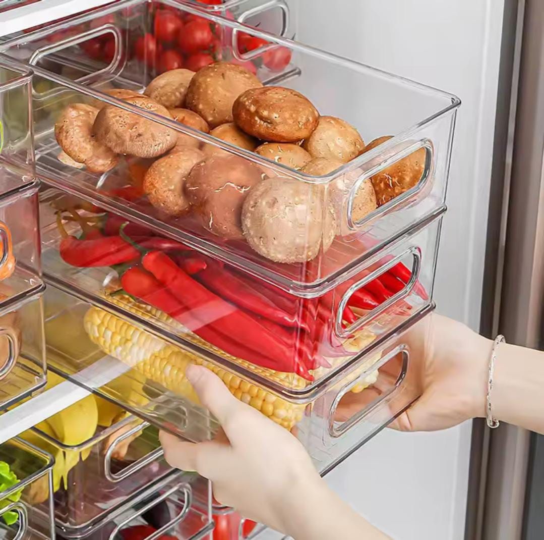 Acrylic Fridge organizer /pantry organizer. Both Medium and Large size available. Revamp your fridge with this organiser