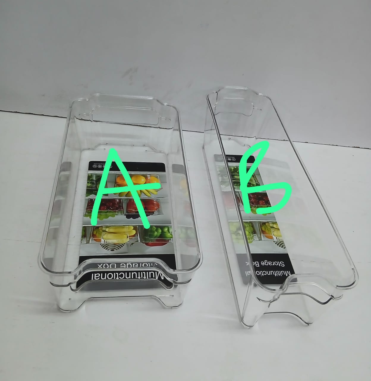 Acrylic Fridge organizer /pantry organizer. Both Medium and Large size available. Revamp your fridge with this organiser