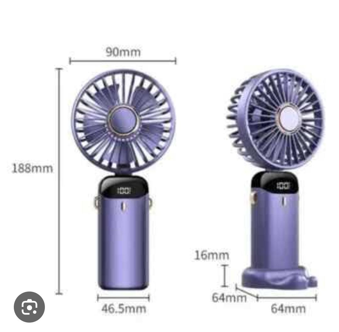 Led digital mini portable fan ☑️Desk top model  ☑️Hand held model. Suitable For Office and Outdoor activities. Easy to carry and easy to use