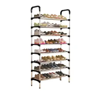 8 Layer Simple Shoe Rack. Easy Assembled Economical Shoes Rack for Entryway Hallway Bedroom Living Room Back To College Essential