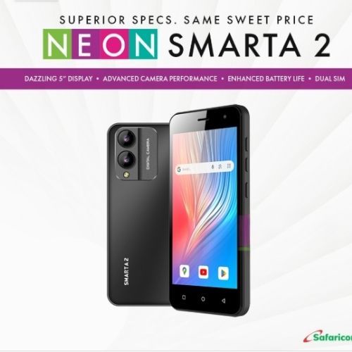 EASTER DISCOUNTS !!!! BRAND NEW Safaricom Neon Smarta 2 – 5.5" Display, 2GB RAM + 32GB ROM, Octa-Core, 8MP Rear Camera, 5MP Front Camera, 3000mAh Battery, Dual SIM Android 10 Smartphone