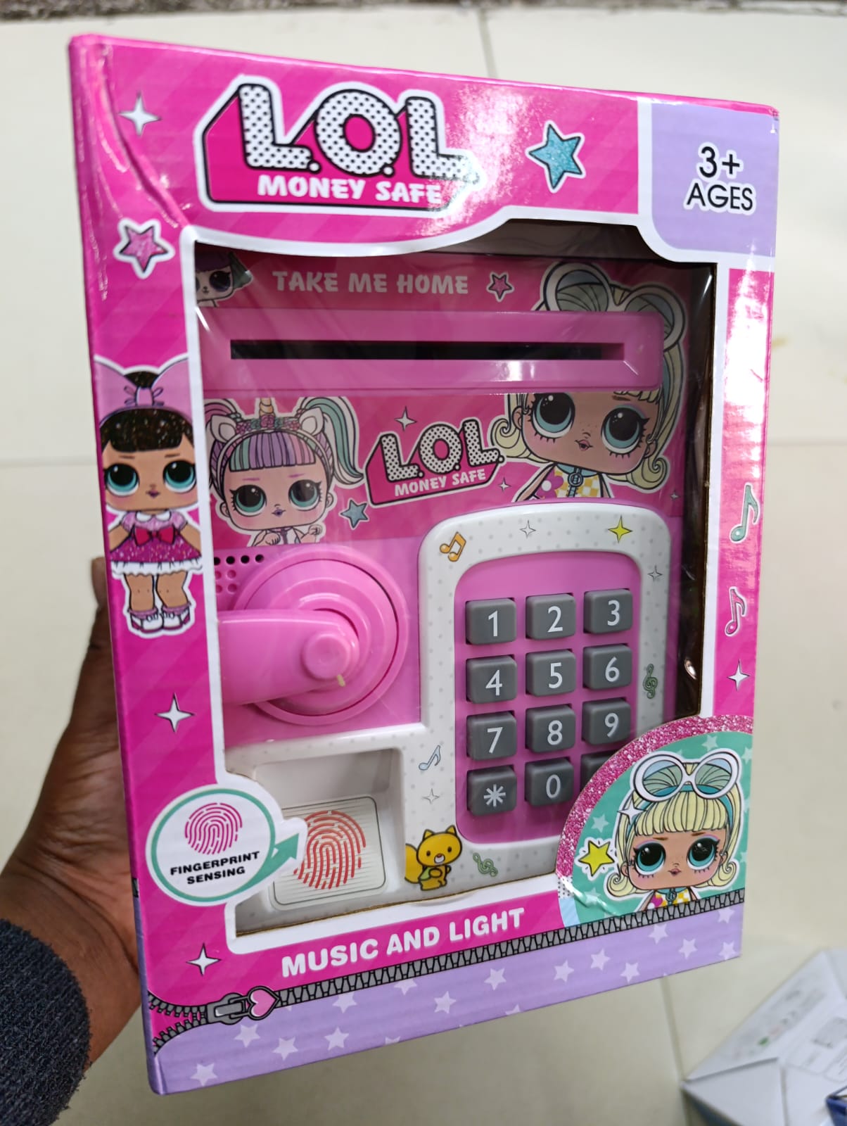 Kids saving box (Lol cartoon) 💥💥
Battery 🔋 controlled.Has fingerprint and password 📍