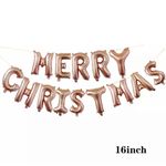 MERRY CHRISTMAS Foil Balloon Set