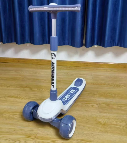 Kids Kick-Scooter Height Adjustable With Anti-Slip Deck Three-Wheel Kids Scooters With LED Wheel Lights- 3-12yrs (Holds Upto 50kg Weight)