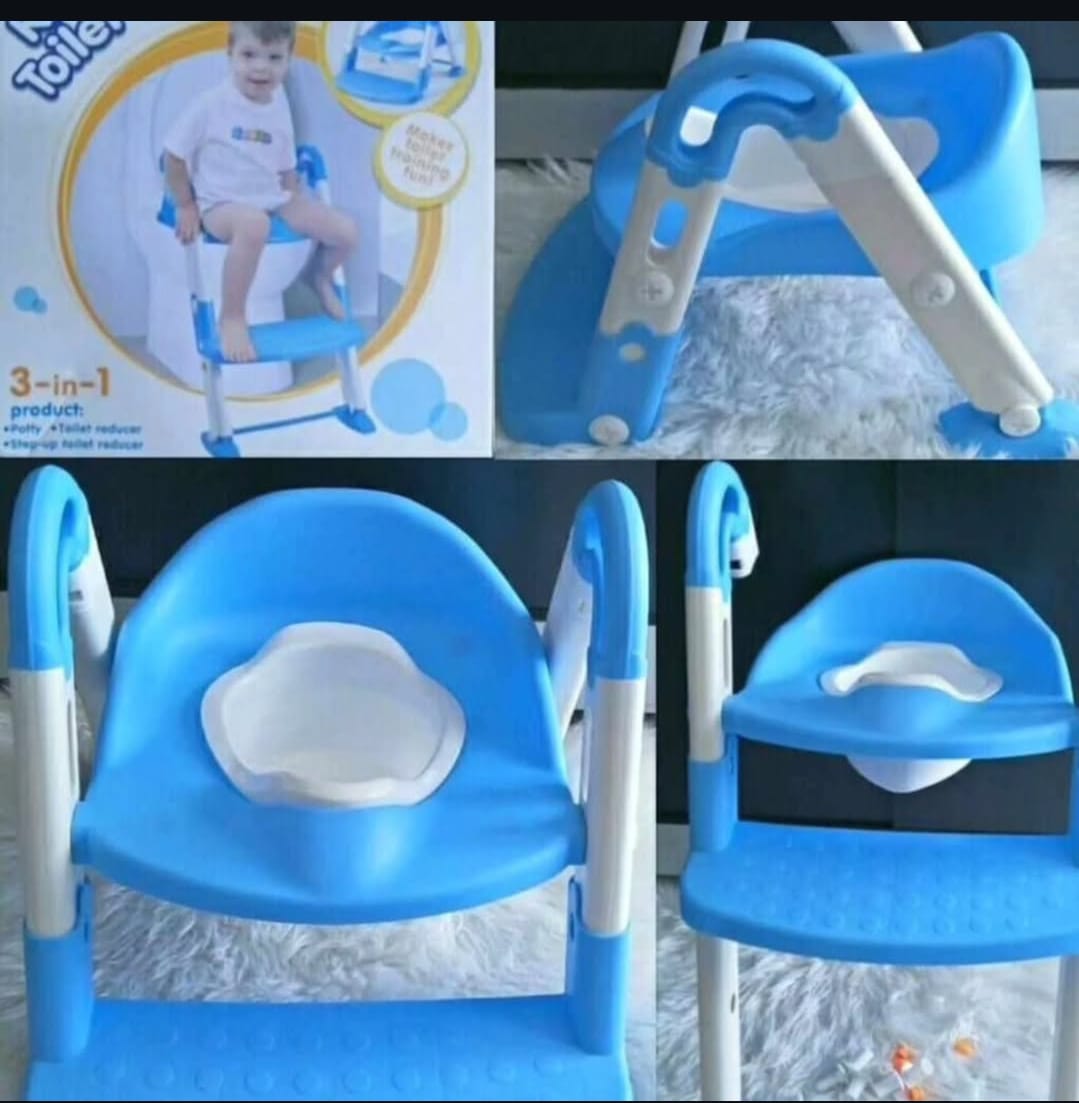 Comfortable 3-in-1 Toddler Potty Training Ladder with Step Stool