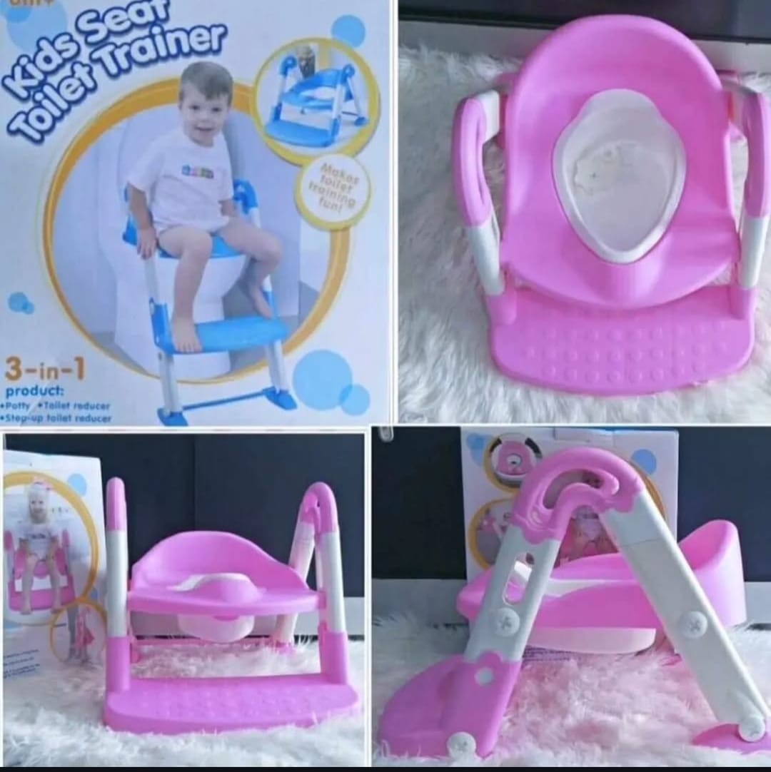 Comfortable 3-in-1 Toddler Potty Training Ladder with Step Stool