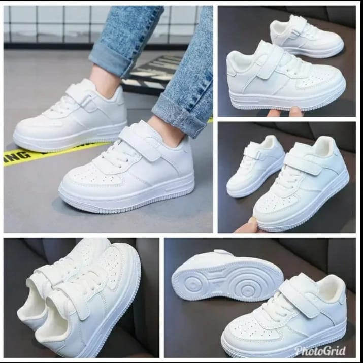 Unisex white shoes  size 21 to 36 available in black and white