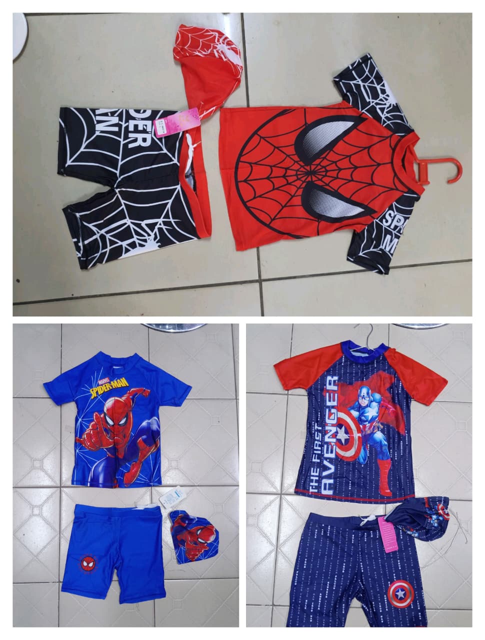 Marvel Boys' Spiderman Swimsuit for boys aged 2 to 10 years spandex stretching piderman Cosplay One Piece Swimsuit Swimwear Swimming Costume.