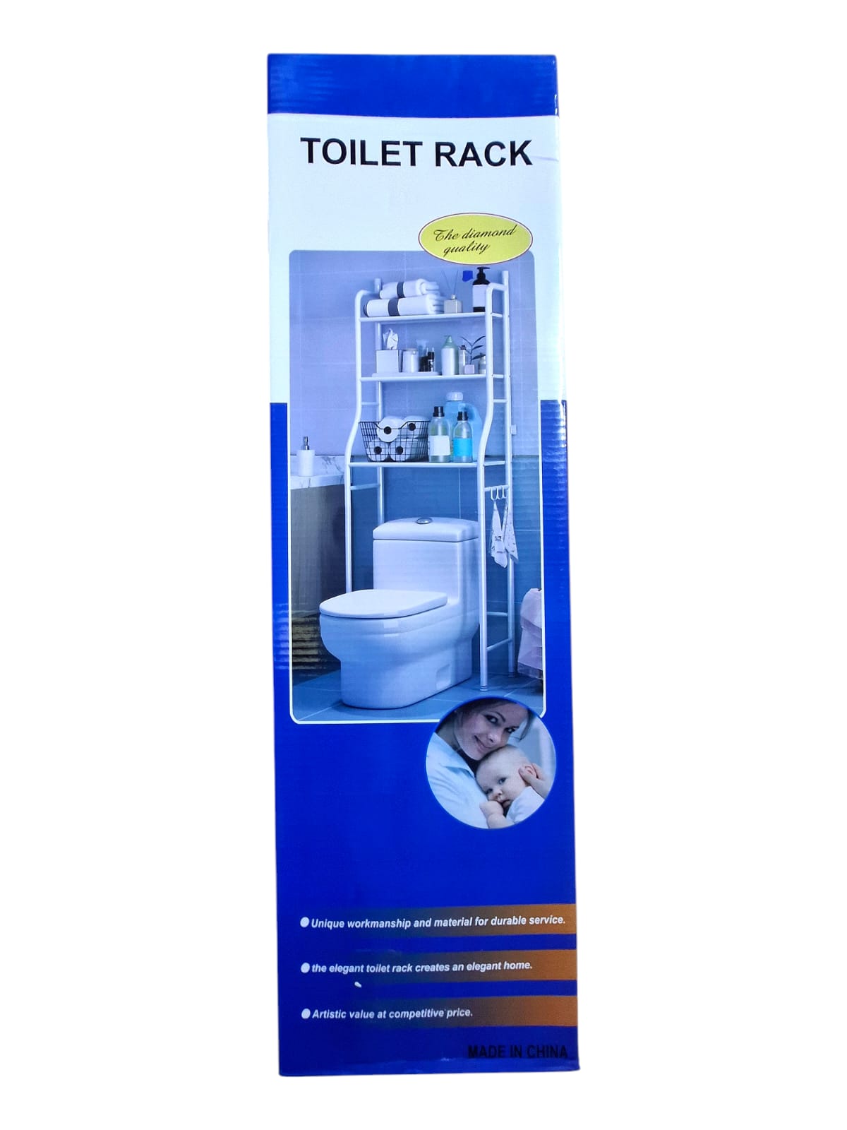 3-Layer Toilet Rack Floor Toilet Rack Washing Machine Storage Rack Washbasin Rack