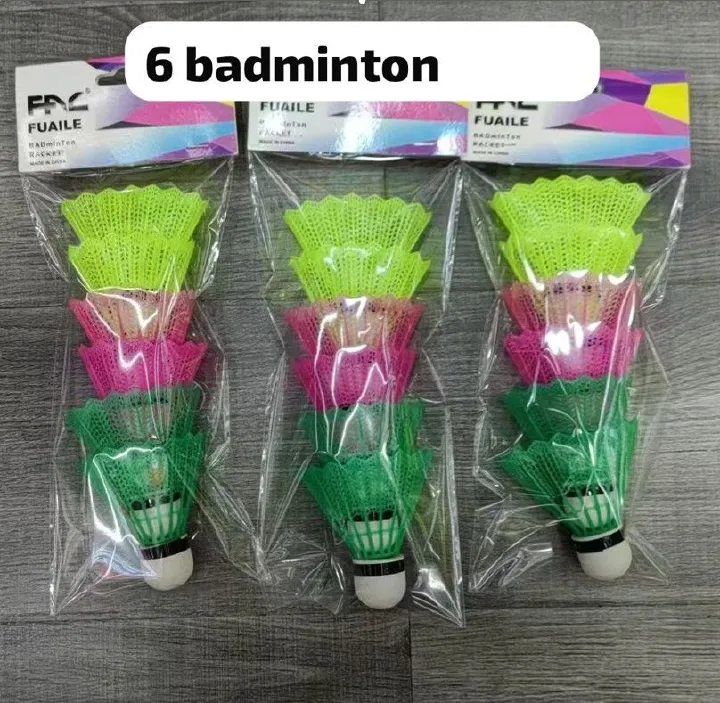 6-Pack Vibrant Nylon Badminton Shuttlecocks: Durable, Multicolour, 6-Pack for Recreational Play and Training Sessions