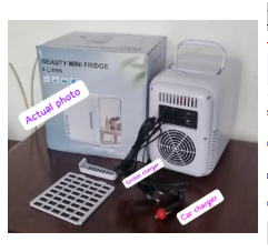 🔥 4L Portable Beauty Mini Fridge with Mirror – Dual Power for Car & Home – Skincare, Makeup & Drinks Cooler! 🔥
