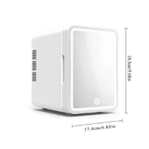 🔥 4L Portable Beauty Mini Fridge with Mirror – Dual Power for Car & Home – Skincare, Makeup & Drinks Cooler! 🔥