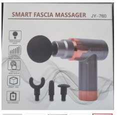 💆‍♂️ Massage Gun – 6-Speed, 4 Head Options, Rechargeable, Deep Tissue Relief, Available in 4 Colors with Golden Ring ✨