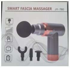 💆‍♂️ Massage Gun – 6-Speed, 4 Head Options, Rechargeable, Deep Tissue Relief, Available in 4 Colors with Golden Ring ✨