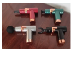 💆‍♂️ Massage Gun – 6-Speed, 4 Head Options, Rechargeable, Deep Tissue Relief, Available in 4 Colors with Golden Ring ✨