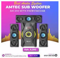 🎶 AMTEC AM-609 3.1 X-Bass Home Theater – 8000W PMPO, 3D Surround Sound, Bluetooth, USB, SD, FM, AUX, Hi-Fi Bass & Remote Control for Ultimate Sound 🔥