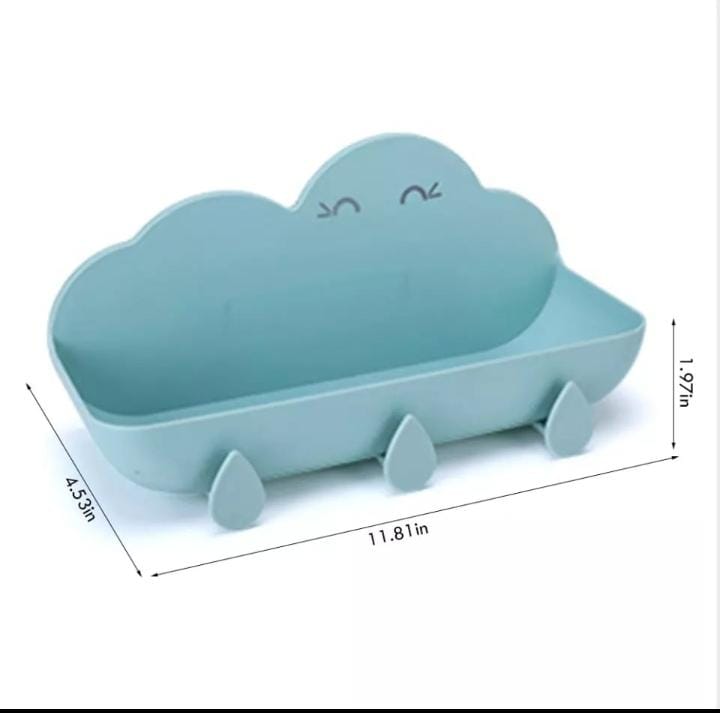 Cloud bathroom organizer set with 3 hooks and adhesive  sticker now available