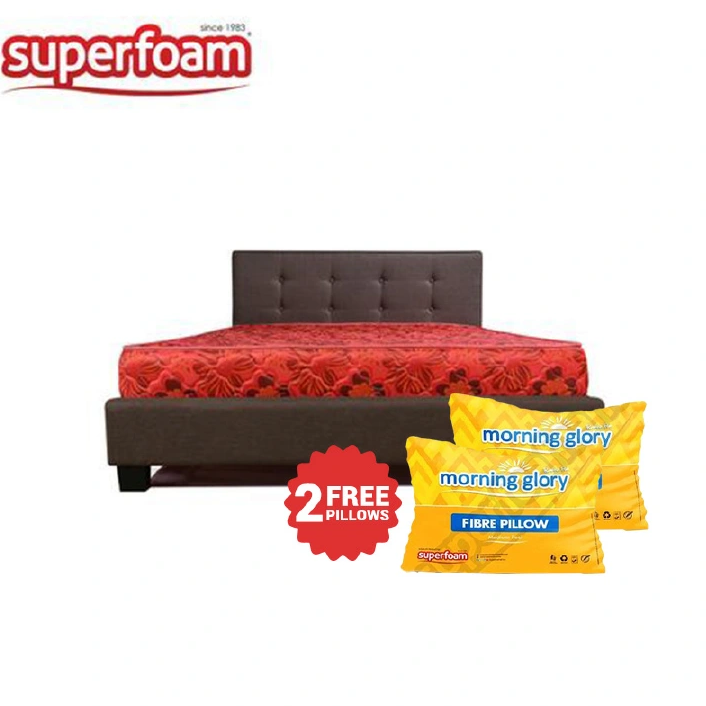 2 FREE Pillows! Superfoam Morning Glory Mattress 🛏️ | 8" High-Density Foam | Quilted Soft Cover | Breathable & Durable | Heavy Duty Build | 2-Year Warranty 🌙✨