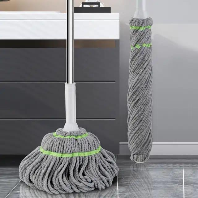 Self Wringing Twist Mop for Floor Cleaning – Microfiber Head, Hands-Free Squeeze, Quick Drying, Easy to Use, Multipurpose Mop for Tiles, Hardwood, Laminate, Vinyl & Marble Floors