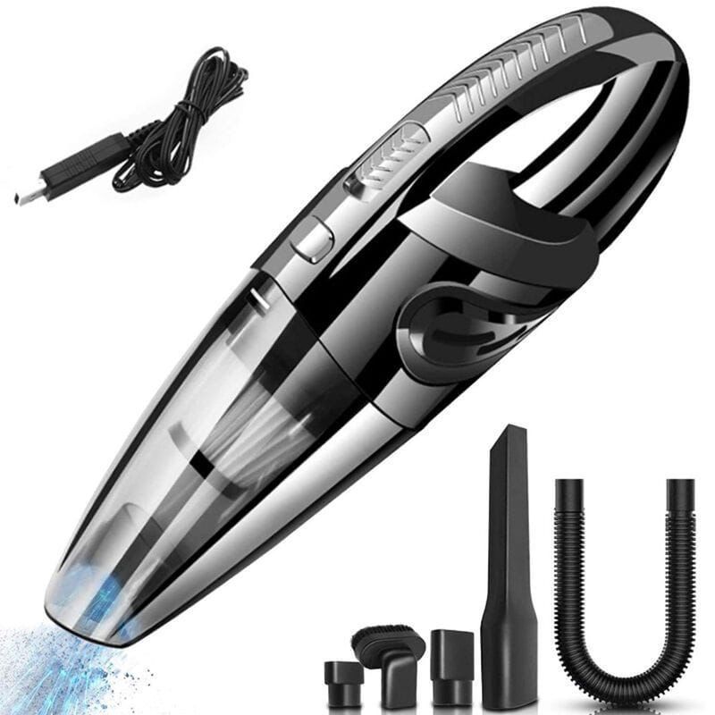 4-in-1 Portable Rechargeable Vacuum Cleaner – Wet & Dry Use, Cordless Handheld Car Vacuum with 120W Power, 1800mAh Battery, Ideal for Carpet, Hair, Sofa & Auto Cleaning