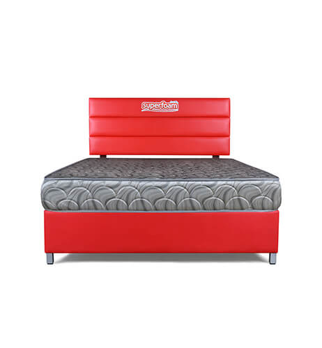 Superfoam 8-Inch Quilted Mattress with 2 Free Fibre Pillows – Medium-Firm Support, Reinforced Design, Sizes (3by 6), (3.5by 6), (4by 6), (5by 6), (6by 6) – Premium Sleep Combo