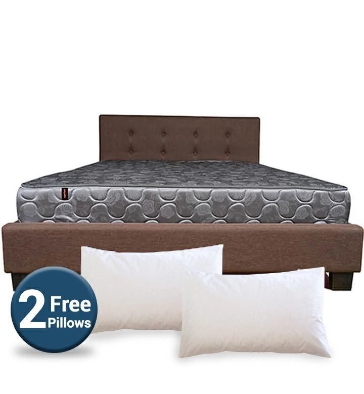 Ndovu 8-Inch High-Density Mattress with 2 Complimentary Pillows – Enhanced Durability, Firm Support, and Strong Stitching – Available in Sizes (3by 6), (3.5by 6), (4by 6), (5by 6), (6by 6) – Superior