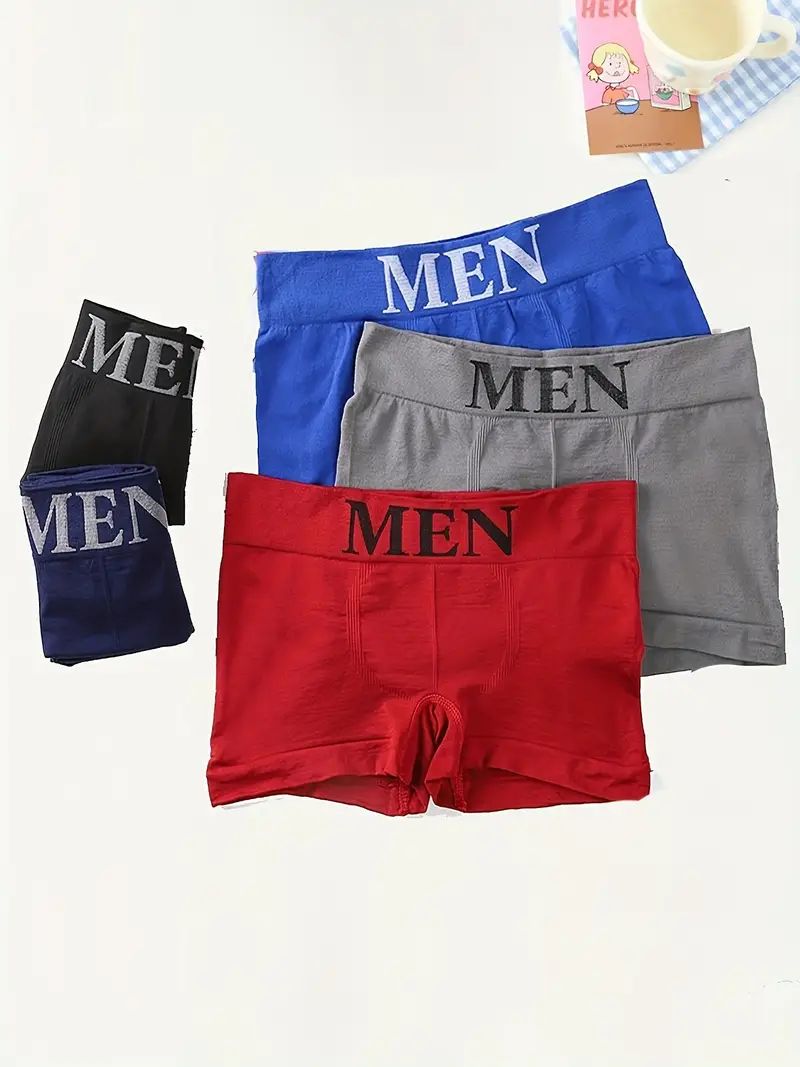 6pcs Men’s Cotton Boxer Shorts – Soft, Breathable & Stylish Everyday Underwear (Assorted Colors)