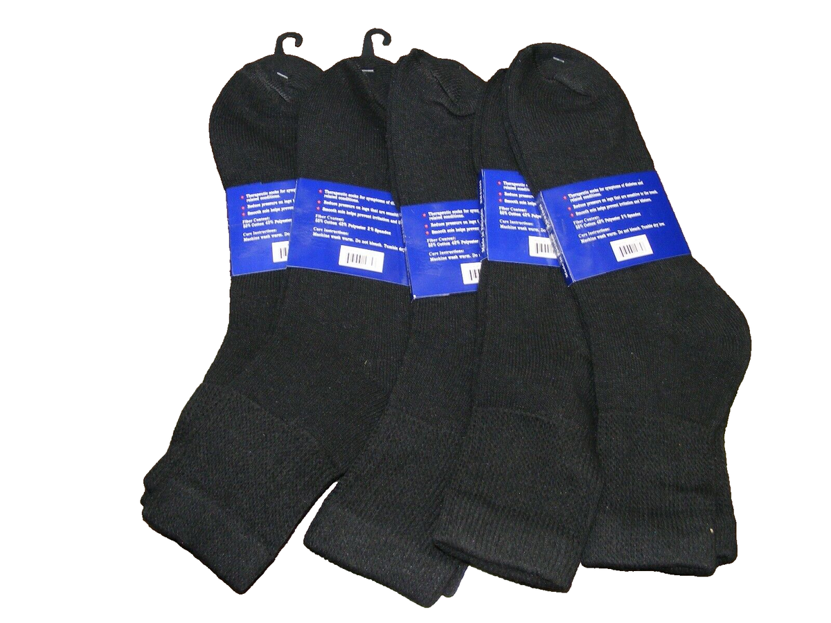 6 Pairs Men’s Long Black Socks – Plain Cotton Soft Breathable Dress & Casual Socks | Comfortable Daily Wear | 6pcs Set