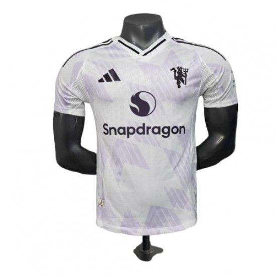 Man Utd 2025/2026 White Third Kit – High-Quality Quick-Dry Soccer Jersey with Modern Clean Design