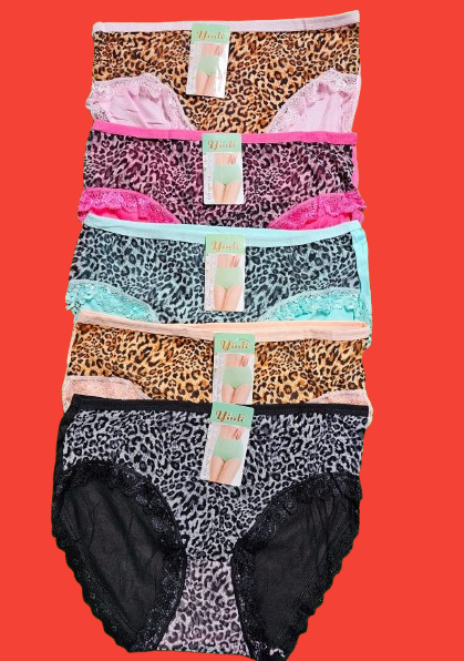 🐆 Trend Alert!!!  6PCS Women’s Cotton Leopard Pattern Panty – Soft Breathable Comfortable Everyday Brief. Stylish leopard print cotton panty. Soft, breathable, and comfortable for daily wear.
