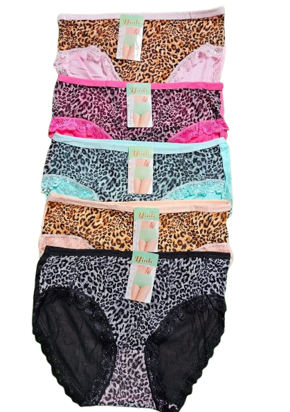 🐆 Trend Alert!!!  6PCS Women’s Cotton Leopard Pattern Panty – Soft Breathable Comfortable Everyday Brief. Stylish leopard print cotton panty. Soft, breathable, and comfortable for daily wear.