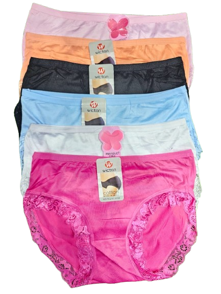 🌟 Everyday Essential!!!  6PCS Women’s Plain Color Cotton Panty – Soft Breathable Comfortable Daily Brief. Plain color cotton panty. Soft, breathable, and comfortable for everyday wear.