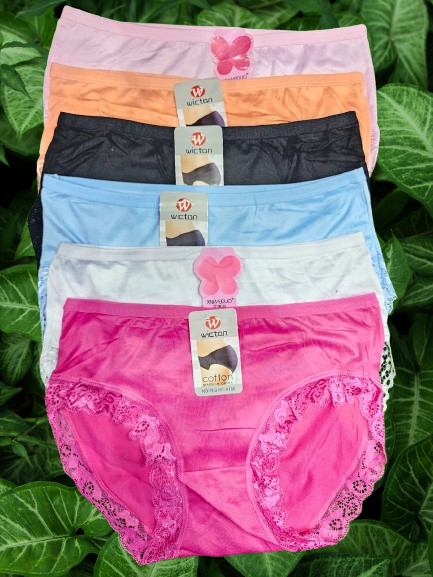 🌟 Everyday Essential!!!  6PCS Women’s Plain Color Cotton Panty – Soft Breathable Comfortable Daily Brief. Plain color cotton panty. Soft, breathable, and comfortable for everyday wear.