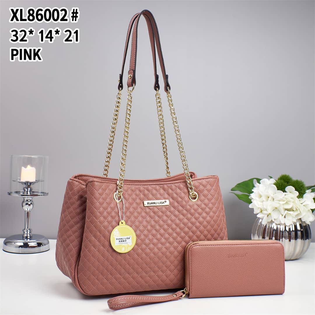 🔥 Elegant Ladies Handbag Set – Premium Textured Bag with Matching Wallet, Versatile Shoulder & Crossbody Carry