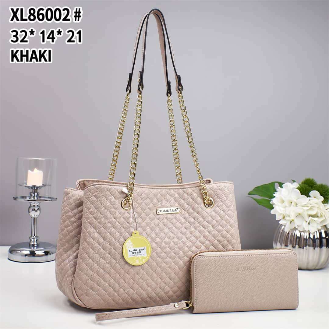 🔥 Elegant Ladies Handbag Set – Premium Textured Bag with Matching Wallet, Versatile Shoulder & Crossbody Carry