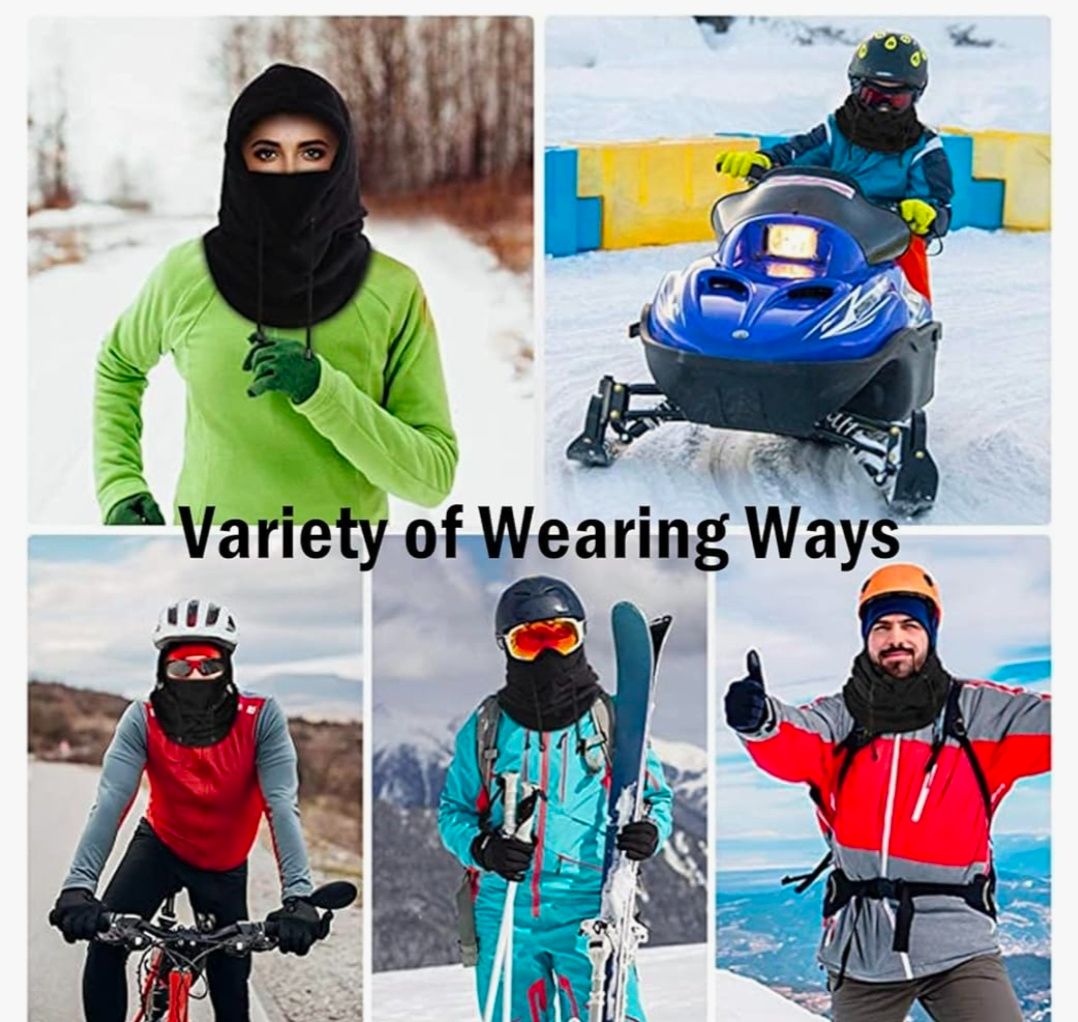 Balaclava Windproof Winter Face Mask Warm Fleece Ski Mask for Men and Women Cold Weather Motorcycle Bike Cycling Neck Warmer