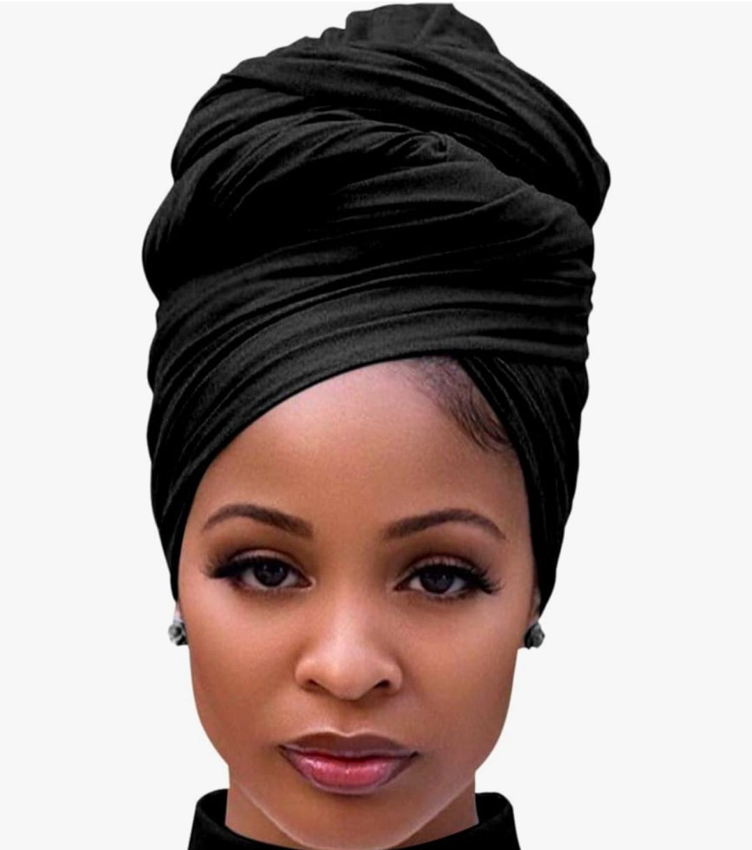 Head Wraps for Black Women Stretch Head Scarf Long African Hair Wraps Turban Headwraps Jersey Headbands