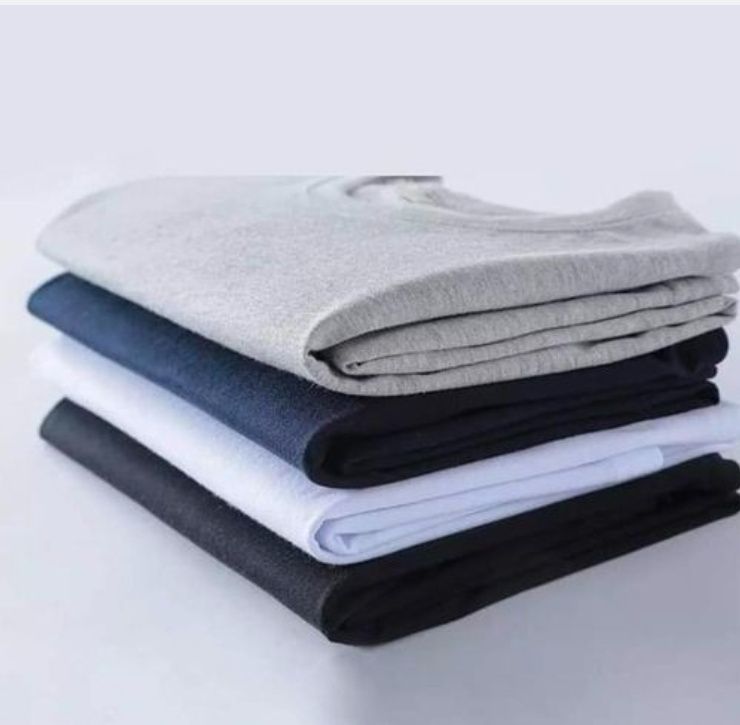 4Pack Cotton Round Neck Plain Tshirts
