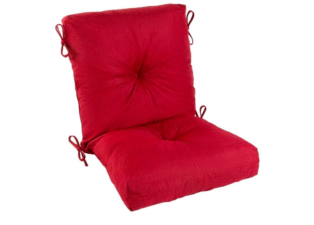 Patio Dining Chair Cushion, Thick Tufted Rocking Chair Cushion for Outdoor, Breathable and Fade Resistant, 20 x 20 x 5 inch