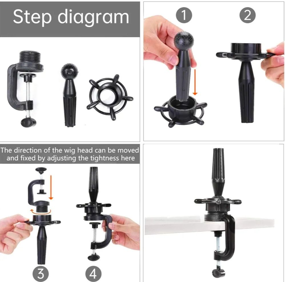 21''-24''Inch Wig Head Cork Canvas Block Head Mannequin Head With Stand for Making Wigs