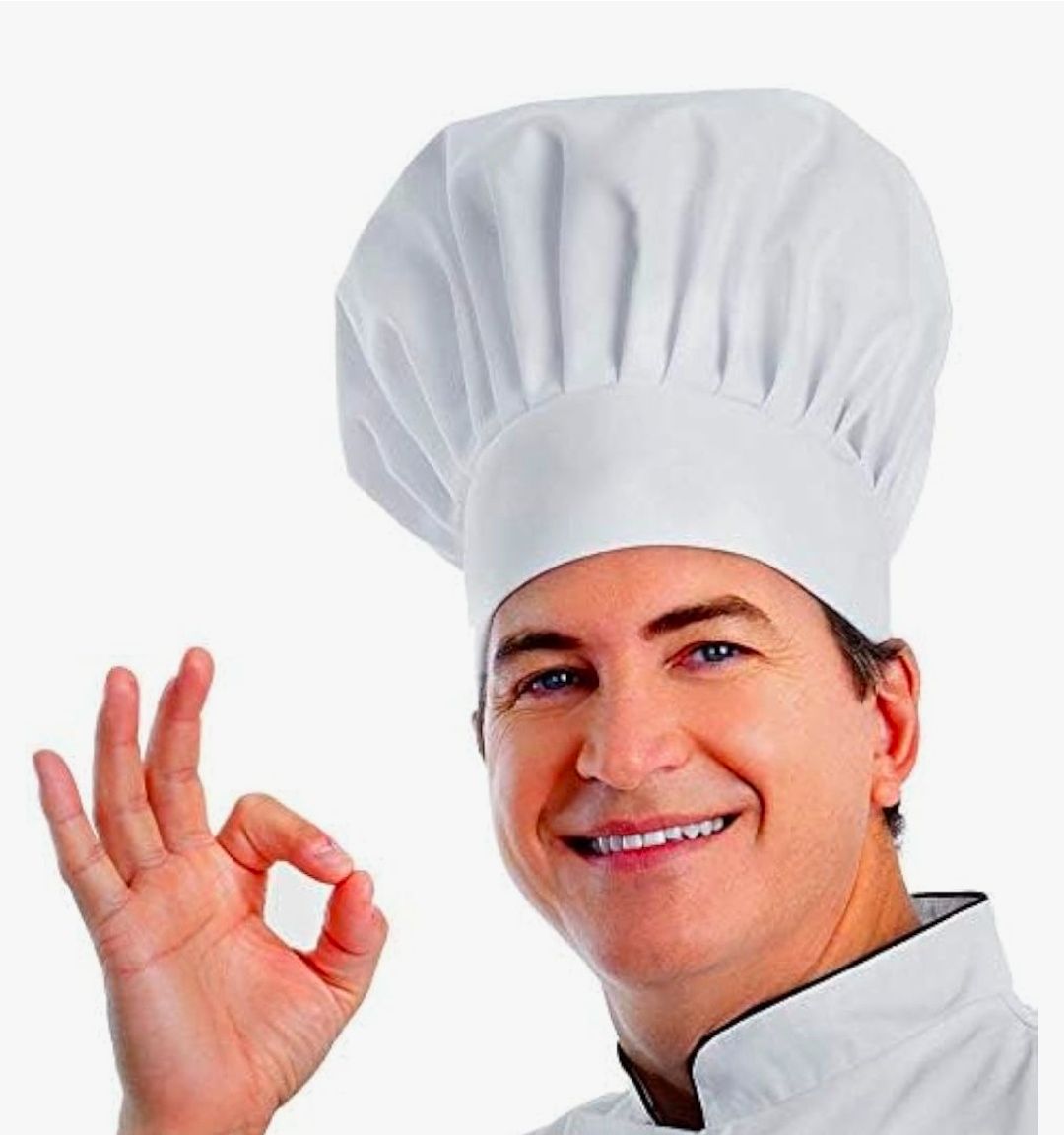 Chef Hat, Adult Premium Adjustable Elastic Baker Kitchen Cooking Chef Cap…