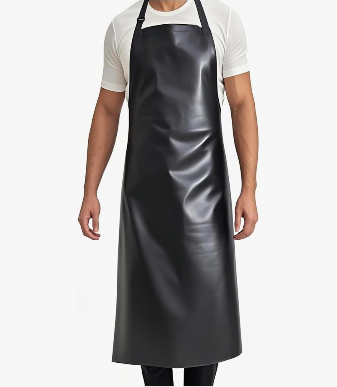 Heavy-Duty Waterproof Apron, Chemical Resistant Rubber Vinyl for Industrial, Lab, Kitchen, Butcher & Grilling (40")