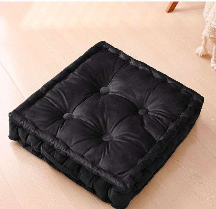 Square Floor Pillows, Large Floor Cushion for Adults Kids, Meditation Floor Pillow Seating Cushion with Shredded Memory Foam and Silk Wadding, 20"x20"x5"