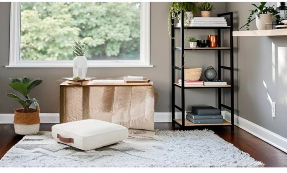 Large Floor Pillow Meditation Cushion Square Floor Cushions for Adults,Premium Washable Outdoor Cushions Seat-Yoga Pillows for Sitting on Floor 18"