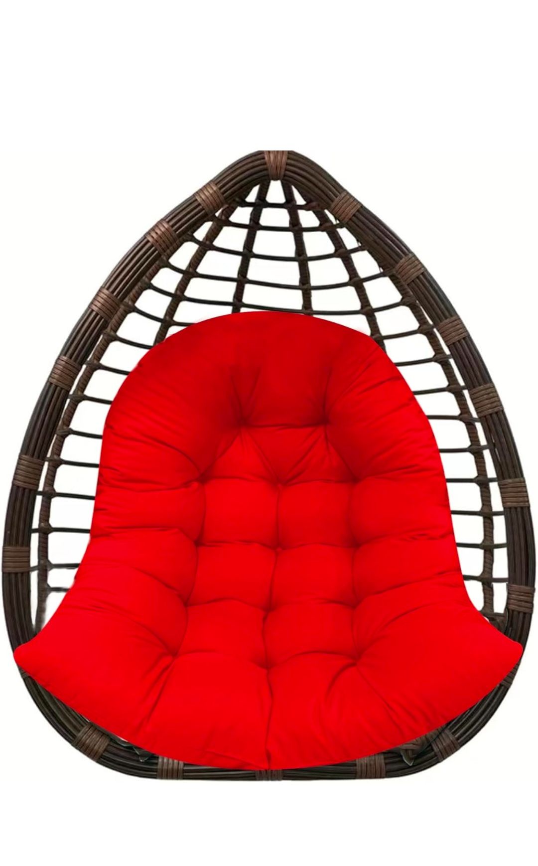 Thicken Egg Chair Cushion Replacement, Outdoor Hammock Swing Chair Cushions, Hanging Wicker Basket Seat Pad with High Elasticity PP Cotton, for Garden Patio Porch Furniture (Only Cushion)