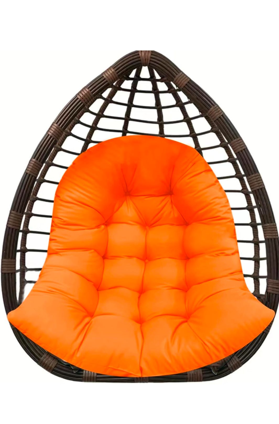 Thicken Egg Chair Cushion Replacement, Outdoor Hammock Swing Chair Cushions, Hanging Wicker Basket Seat Pad with High Elasticity PP Cotton, for Garden Patio Porch Furniture (Only Cushion)